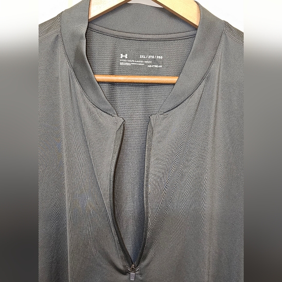 UNDER ARMOR Men’s Half Zip Long Sleeve Seamless Grey 2XL - Picture 3 of 10
